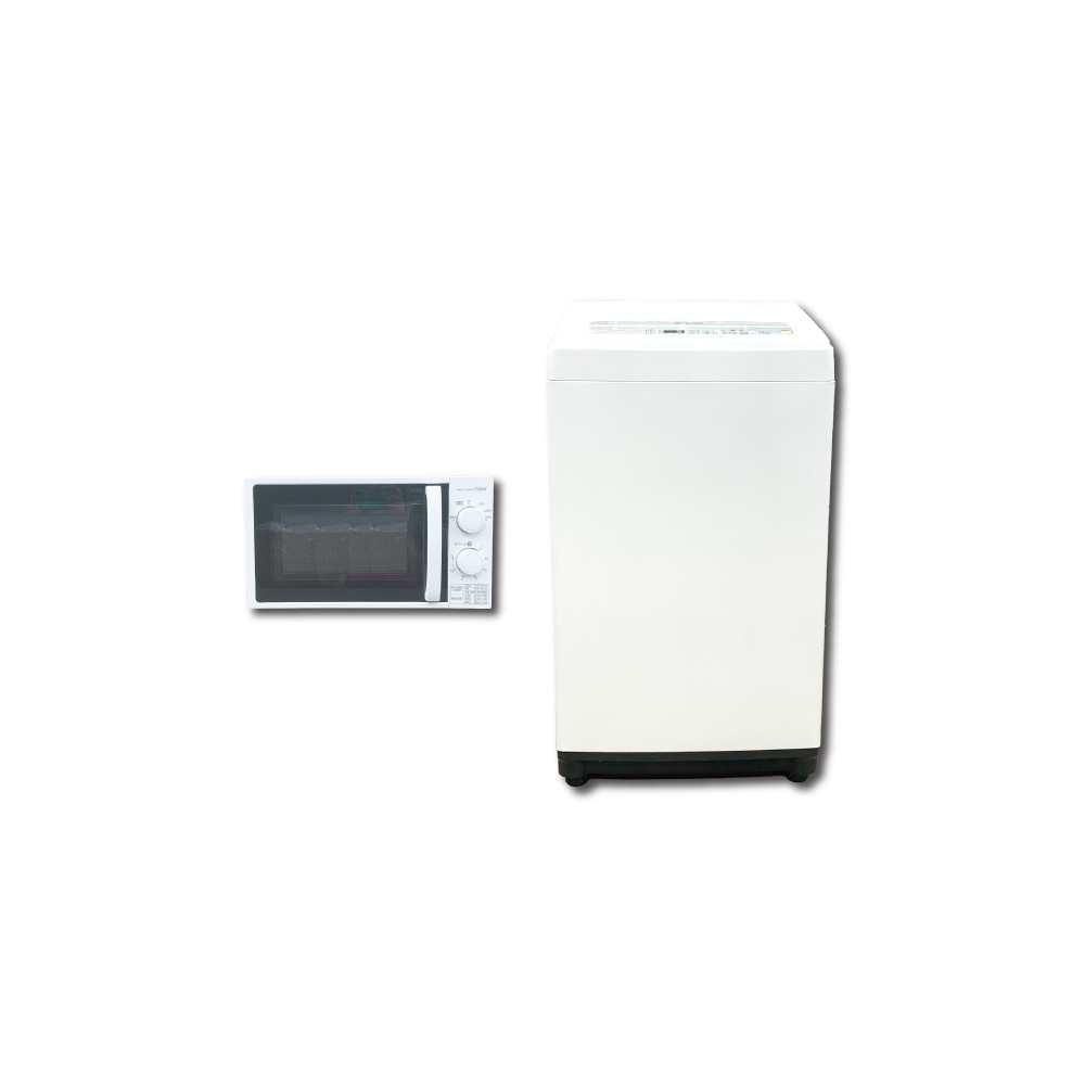 【家電レンタル】洗濯機 電子レンジ 2点セット