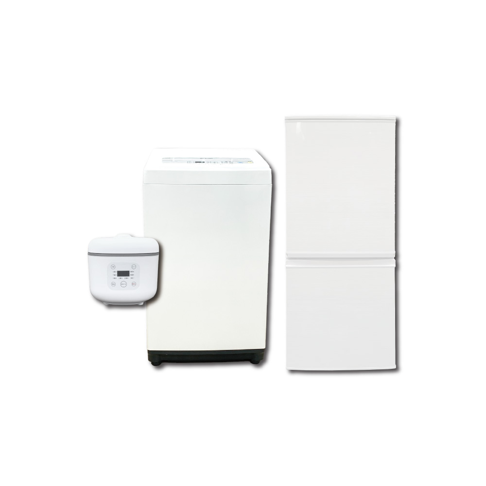 【家電レンタル】冷蔵庫 洗濯機 炊飯器 3点セット