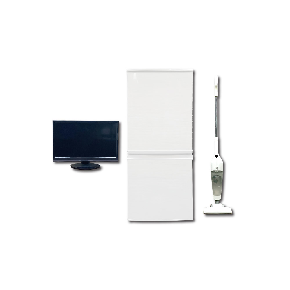 【家電レンタル】冷蔵庫 テレビ 掃除機 3点セット