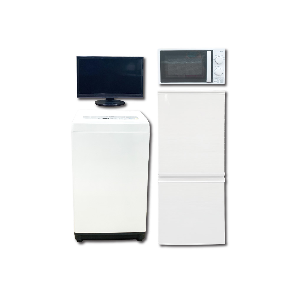 【送料無料】千葉県近隣 冷蔵庫 洗濯機 電子レンジ オーブン 生活家電4点セット 山善 家電セット 一人暮らし 新生活 4点セット 洗濯機 冷蔵庫