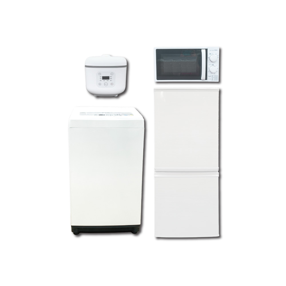 家電レンタル 一人暮らし向け 冷蔵庫 洗濯機 電子レンジ 炊飯器