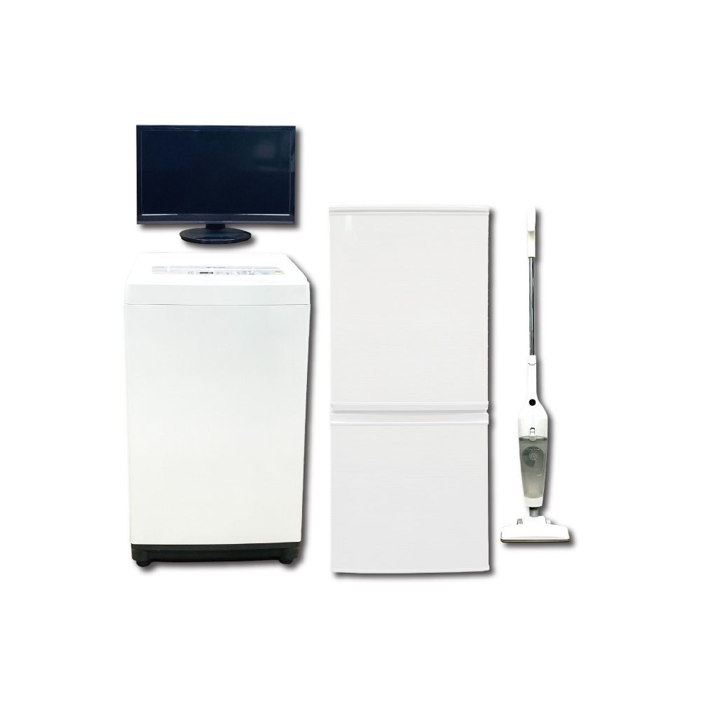 【家電レンタル】冷蔵庫 洗濯機 テレビ 掃除機 4点セット