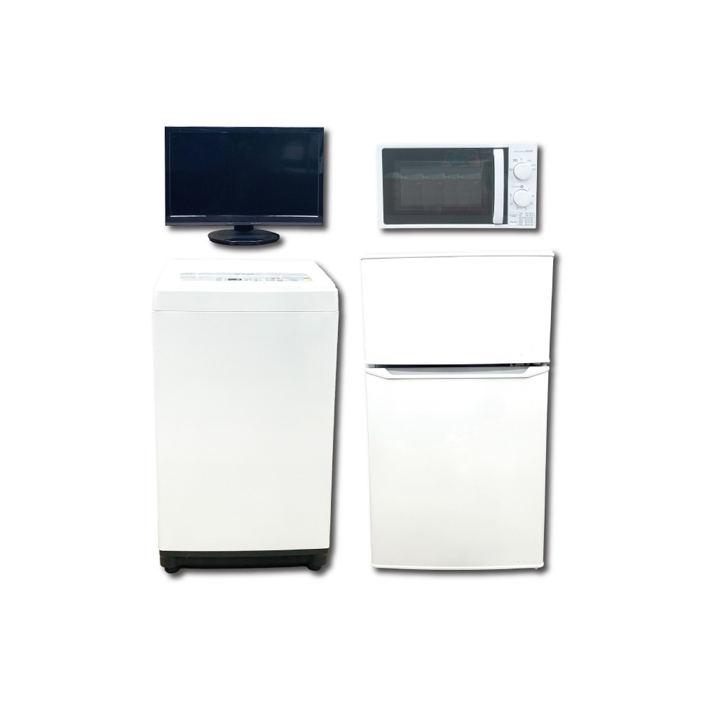【家電レンタル】冷蔵庫 洗濯機  テレビ 電子レンジ 4点セット
