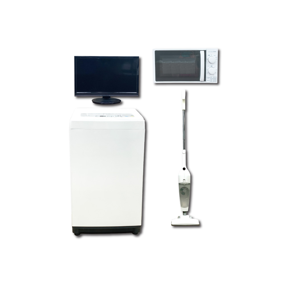 【サブスク】洗濯機 テレビ  電子レンジ 掃除機 4点セット